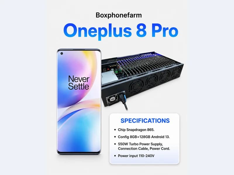 OnePlus 8 Pro phone farm box configuration
