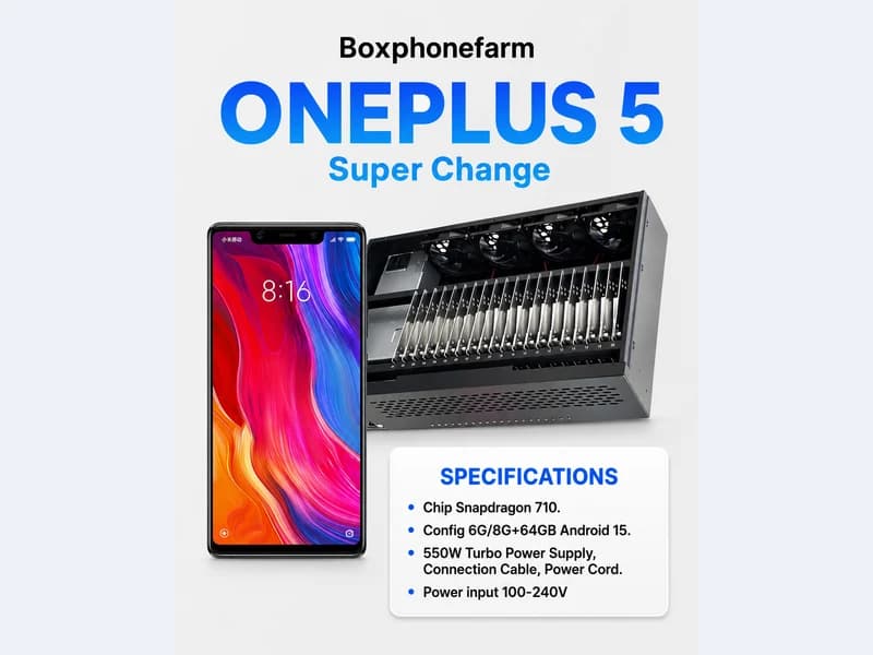 OnePlus 5 phone farm box configuration